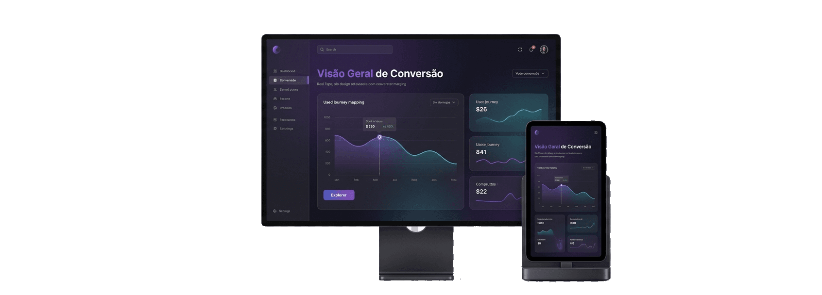 Interface responsiva premium