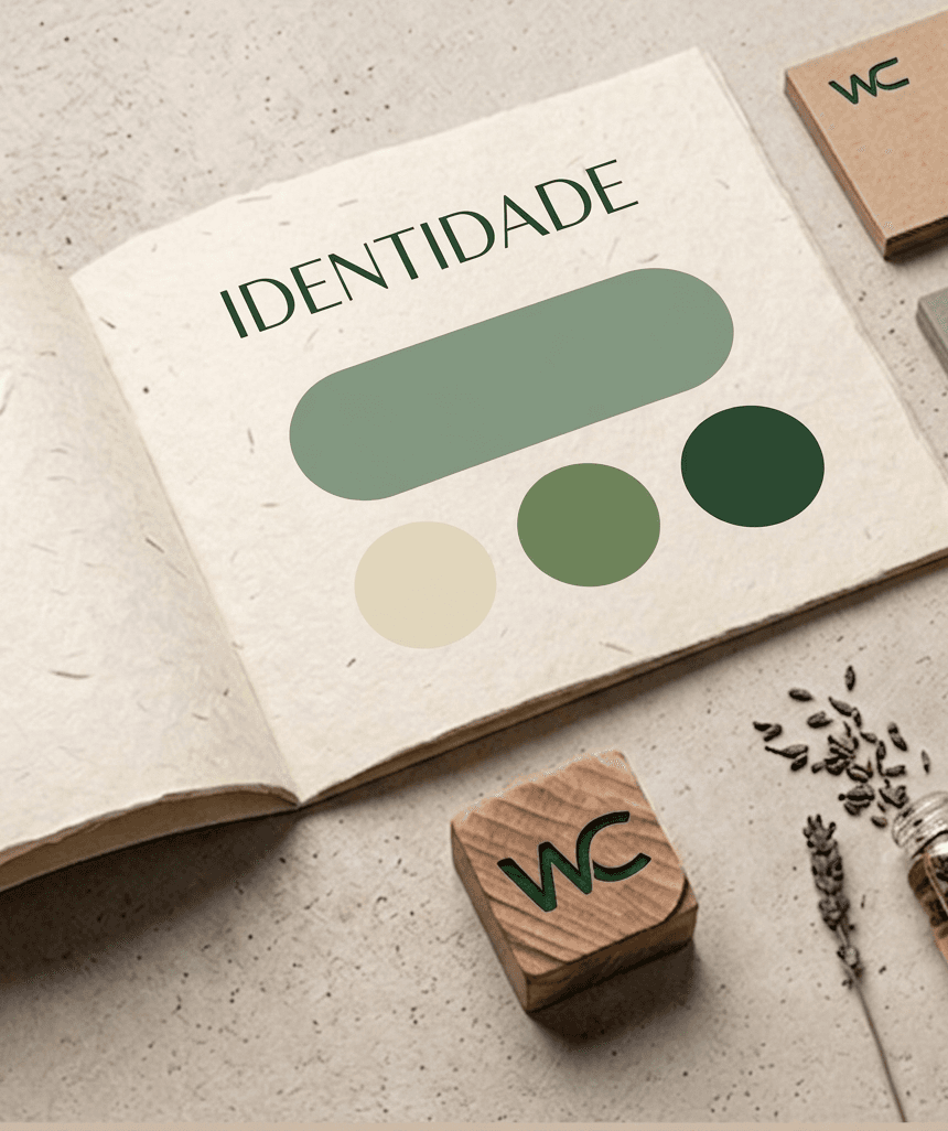 Composição editorial da identidade da marca